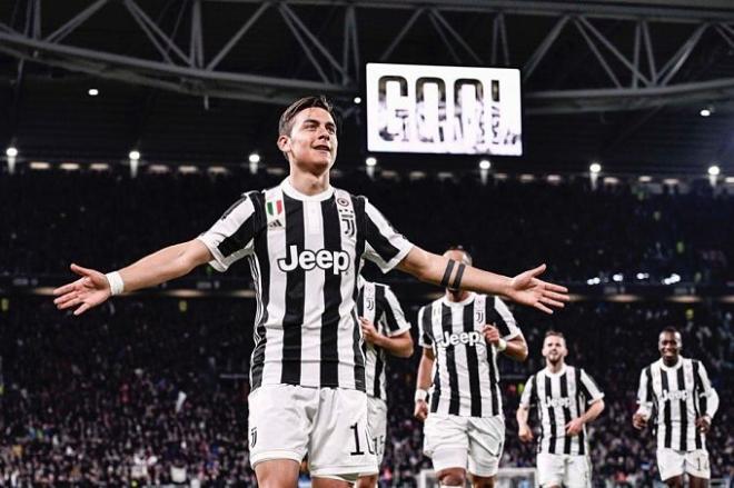 Dybala celebra su gol.