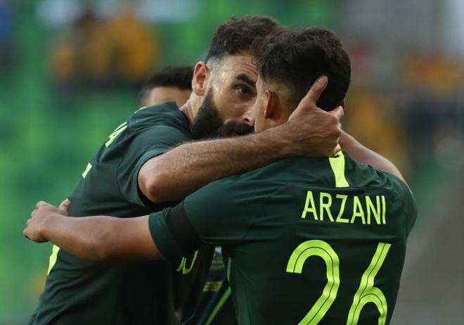 Arzani, autor del primer gol de Australia.