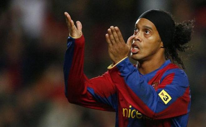 Ronaldinho, con el Barcelona.