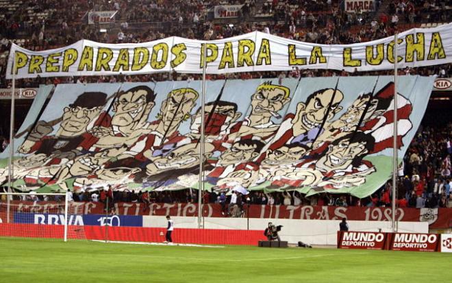 Pancarta del Frente Atlético.