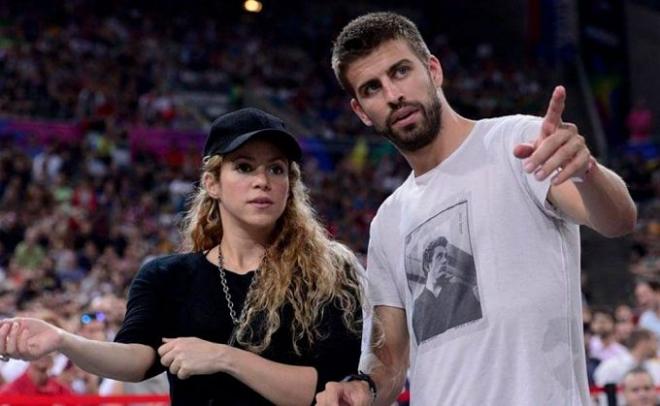 Shakira y Piqué, en un partido.