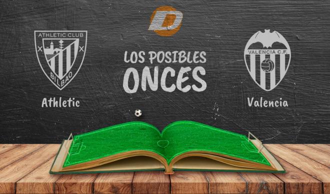 Los posibles onces del Athletic-Valencia.