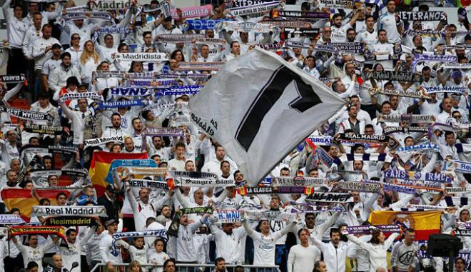 La Grada Fans del Real Madrid, en el Bernabéu.