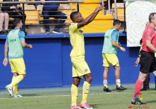 Bakambu celebra su gol ante Las Palmas (Foto: LaLiga).