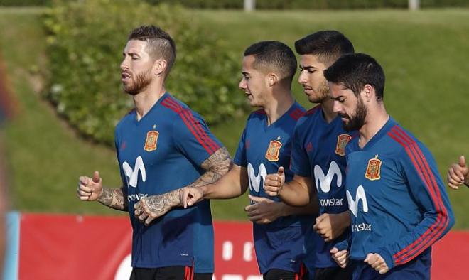 Los jugadores del Madrid ya trabajaron en Las Rozas (Foto: RFEF).