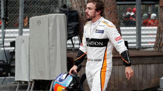 Alonso, tras el abandono en Mónaco.