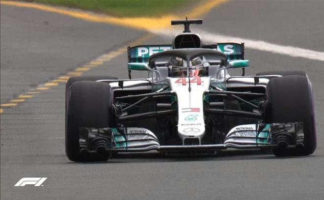 Lewis Hamilton, durante la sesión.