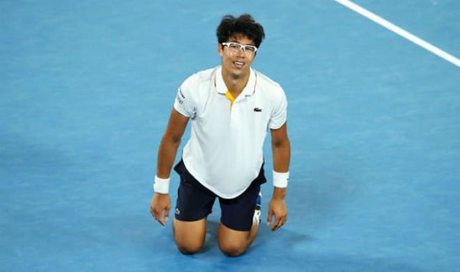 Hyeon Chung en el Open de Australia.