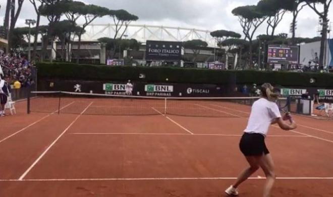 Sharapova y Nadal en el Foro Itálico.