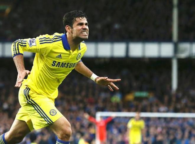 Costa celebrando uno de sus goles como 'blue'.