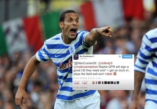 Ferdinand durante un choque con el QPR.