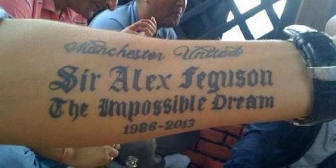 El tatuaje fallido en honor a Ferguson.