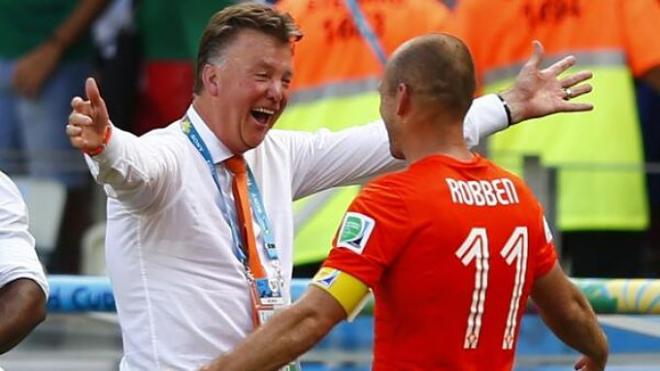 Van Gaal y Robben, dos grandes amigos.
