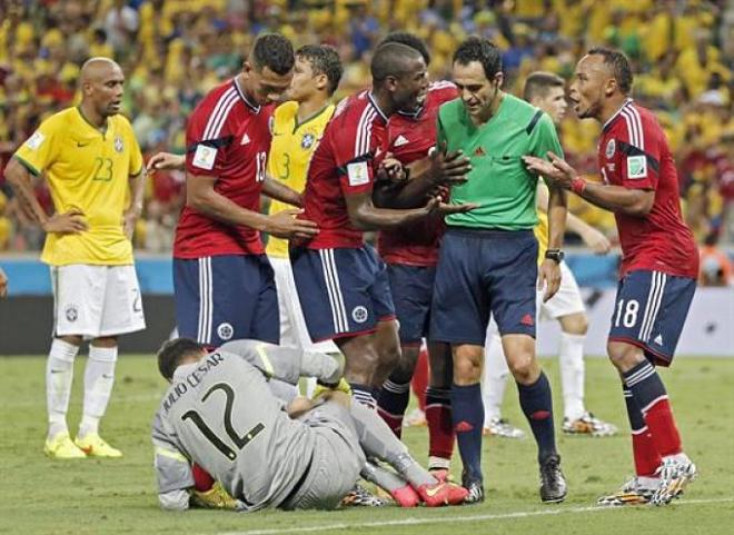 Colombia criticó mucho la actuación del árbitro español.
