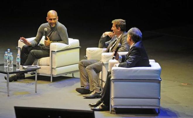 Guardiola, en Buenos, Aires, con Martino.