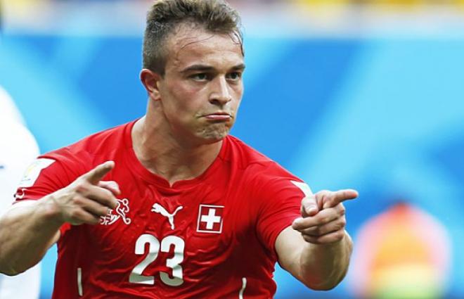 Shaqiri celebra su primer gol ante Honduras