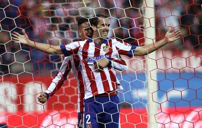 Godín, indiscutible en el once del Atlético.