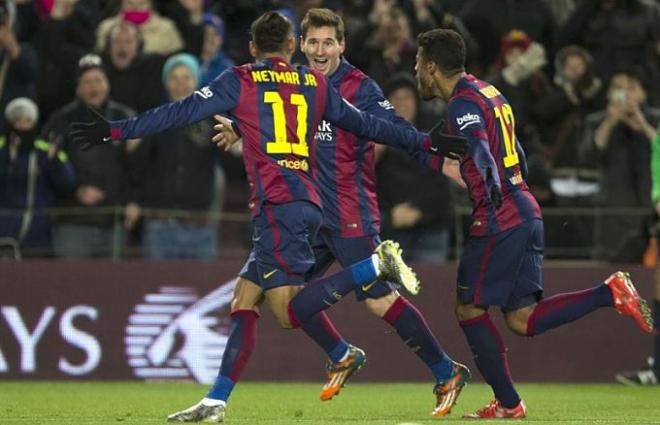 Messi marcó el gol definitivo ante el Villarreal.