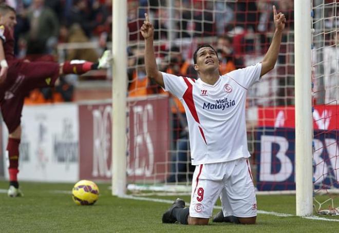 Bacca celebra el gol ante el Córdoba.