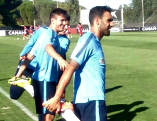 El malagueño se ejercitó en la ciudad deportiva colchonera.