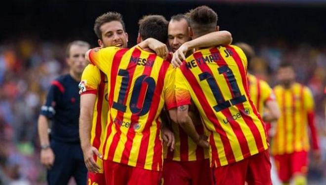Iniesta, Messi y Neymar, clave en el inicio.