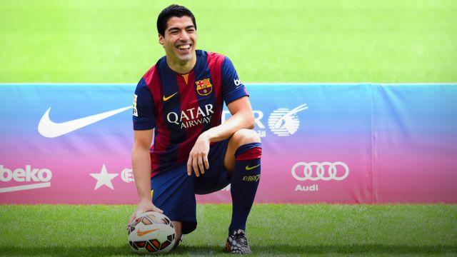 Posando con la camiseta del Barça.