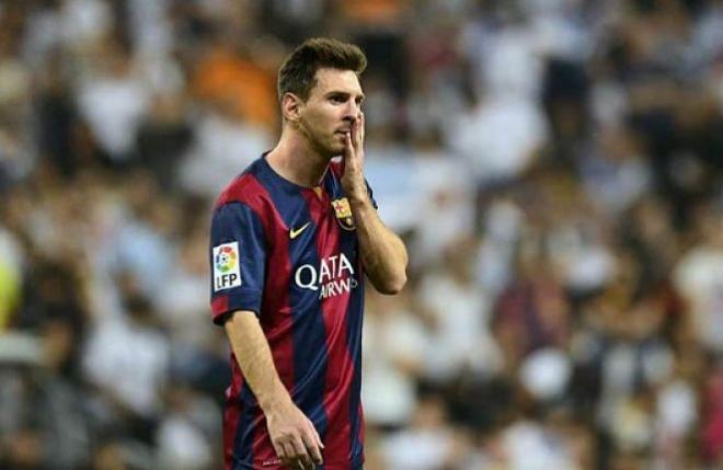 Messi durante el partido ante el Real Madrid.