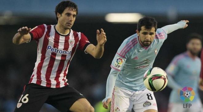 Álex López, en un partido ante el Athletic.