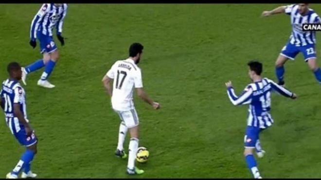 Arbeloa en el partido contra el Deportivo de la Coruña