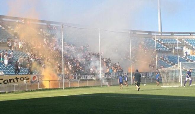 El partido tuvo una previa caliente (FOTO: Extremadura 7 Días)..