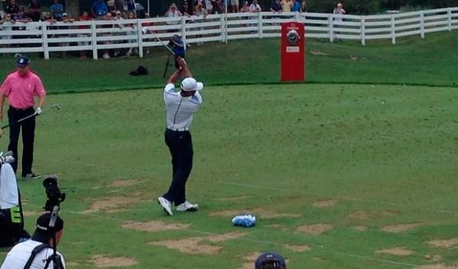 Tiger Woods se entrenó de cara al tercer 'major' del año.