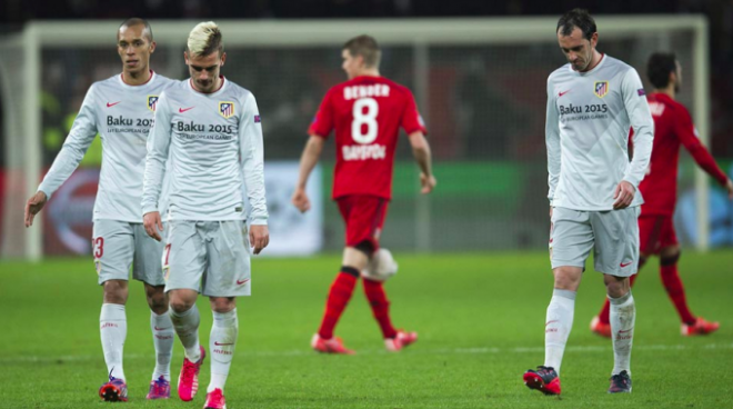 El Atlético perdió en Leverkusen por 1-0.