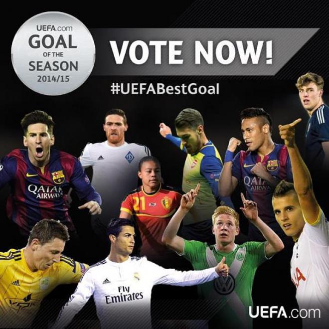 Los nominados al mejor gol del año en Europa.