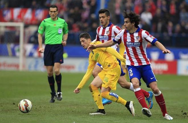 Tiago adelantó al Atlético ante el Getafe.