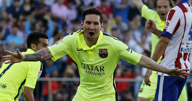 Messi marcó el gol ante el Atlético.