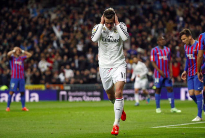 Así celebró Gareth Bale el primer gol.