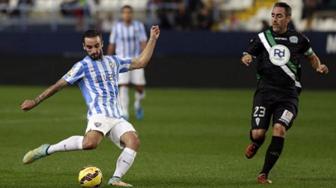 Partido entre el Córdoba y el Málaga.