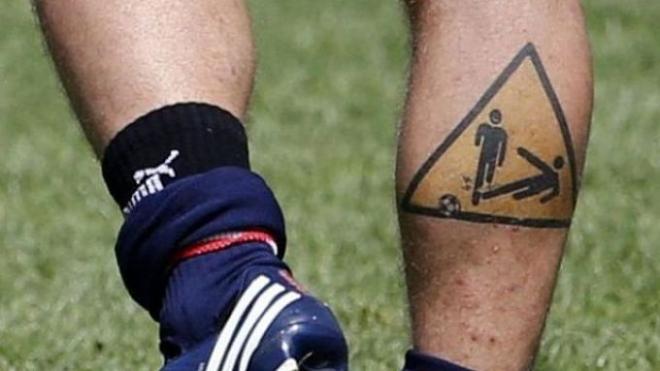 Tatuaje de De Rossi, jugador de la Roma.