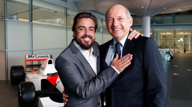 Ron Dennis y Fernando Alonso