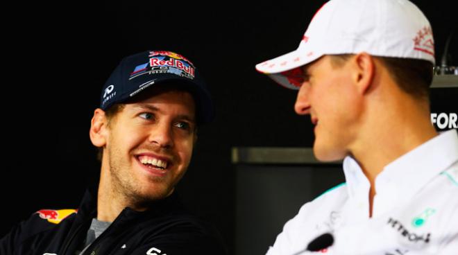 Vettel, con Schumacher hace algunas temporadas