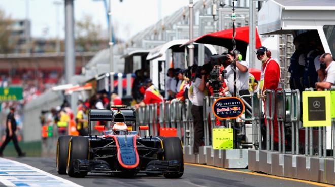 Button, en Albert Park