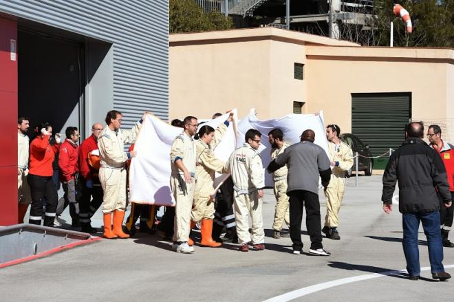 Alonso, evacuado en helicóptero