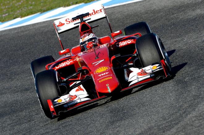 El Ferrari, rodando en Jerez