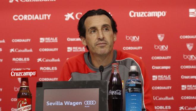 Unai Emery en rueda de prensa