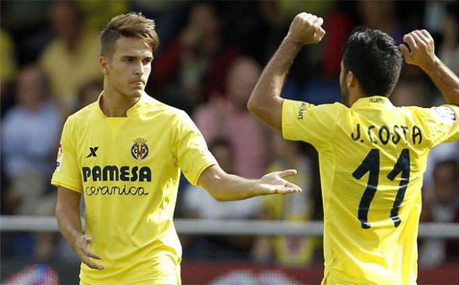 Denis Suárez celebra su gol.