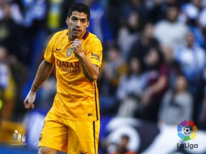 Luis Suárez celebra uno de los goles