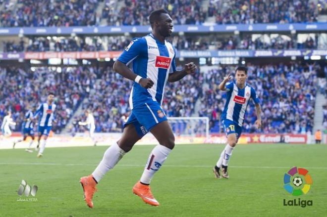 Caicedo celebra su gol.