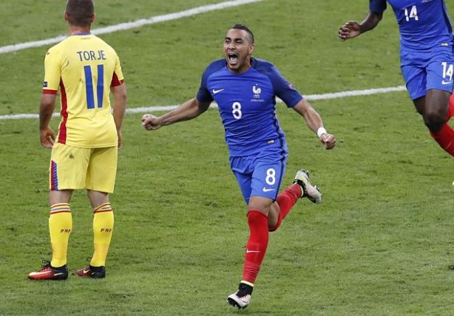 Payet celebra su gol ante Rumanía.