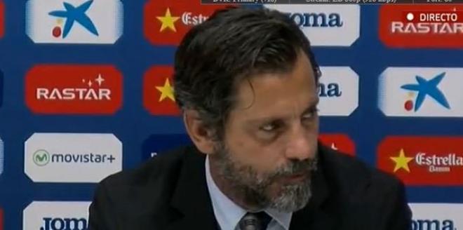 Quique Sánchez Flores, en su presentación.