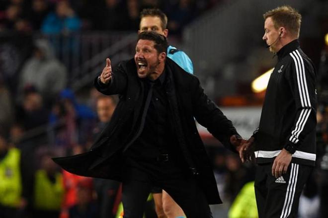 El entrenador del Atlético de Madrid, Diego Pablo Simeone, en uno de los partidos de esta edición de la Champions.